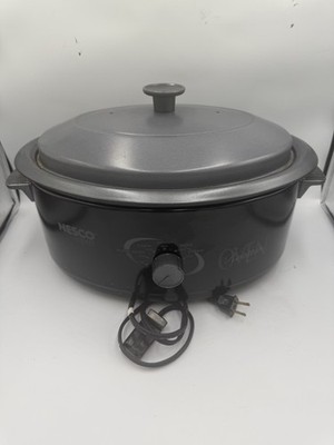 Nesco 6 Quart Roaster Oven Black Roast Bake Cook Steam Slow Cook Vintage