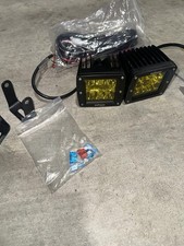 2Pcs 3Inch Amber LED Pods 42W LED Cubes Upgraded Spot Flood Combo -Amber