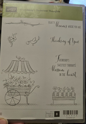 Slightly used Stampin up Set Friendships Sweetest Thoughts