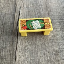 Fisher Price Little People Vintage Yellow School Teacher Desk