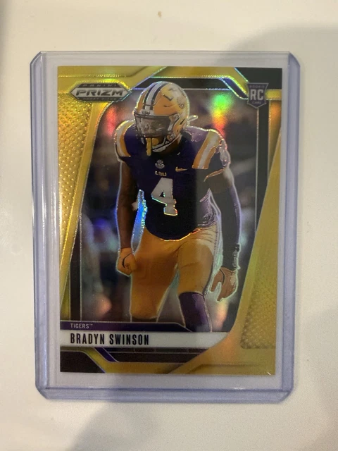 2025 Panini Prizm Draft Picks #52 Bradyn Swinson Prizm Gold /10 Patriots