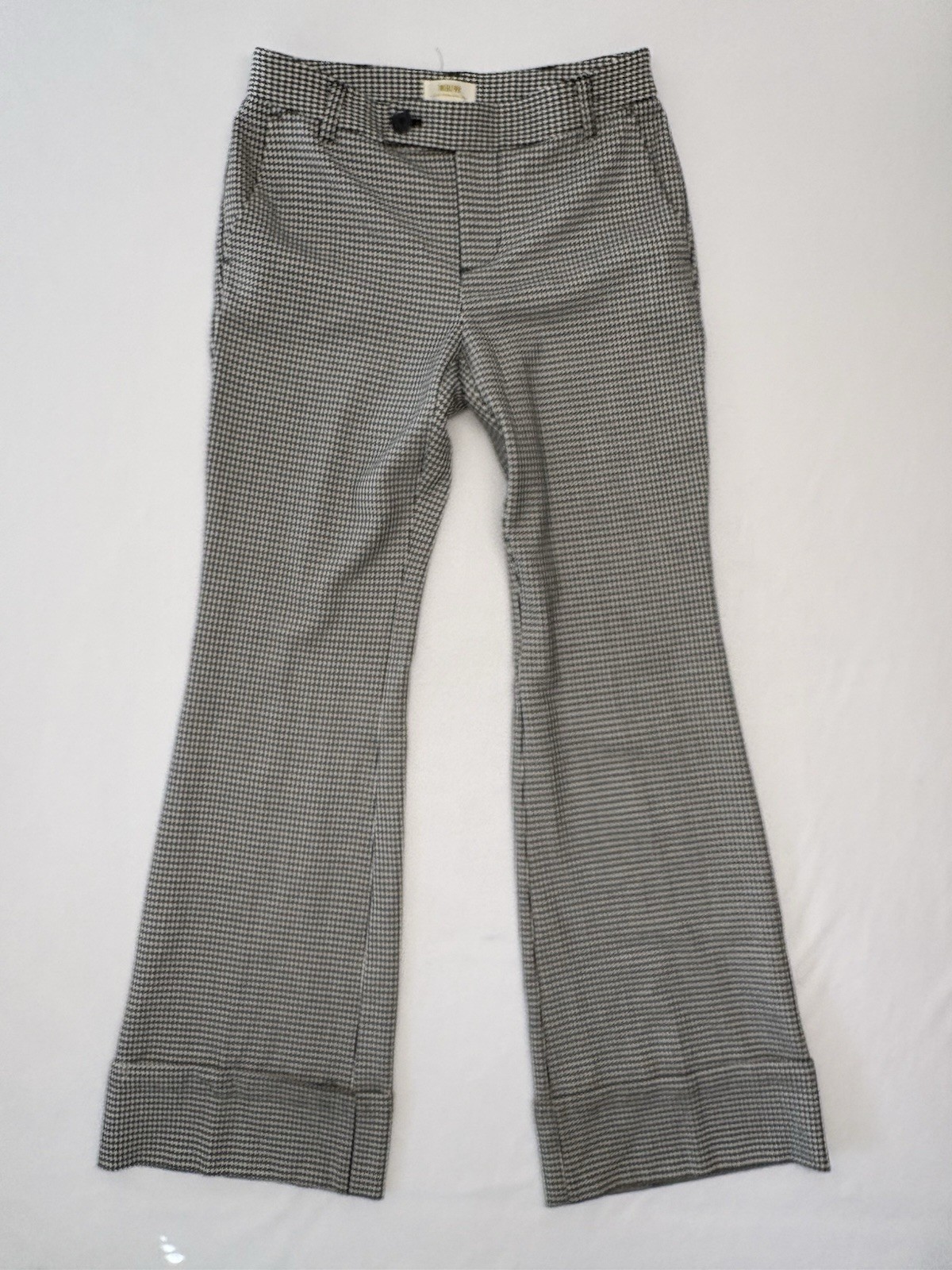 Maeve By Anthropology Houndstooth  Wide-Leg Pants Black / White Size 2