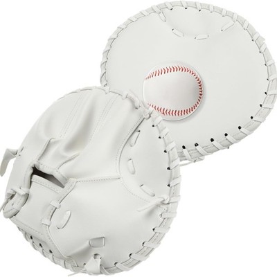 Pancake Baseball and Softball Training Glove - Flat & Soft Premium PVC Fielding