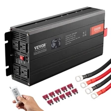 Pure Sine Wave Inverter,3000 Watt,DC 12V to AC 120V Power Inverter with 2 AC O
