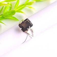 Rauchquarz Ring 925 Sterling Silber Handarbeit Natur Edelstein Schmuck Gr. 9,5