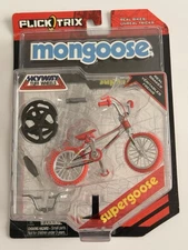 Flick Trix Retro Mongoose Supergoose BMX Racing Bike Silver Red RARE Skyway New