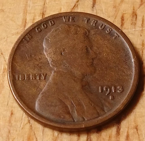 Lincoln Wheat Cent 1913 S VG #28