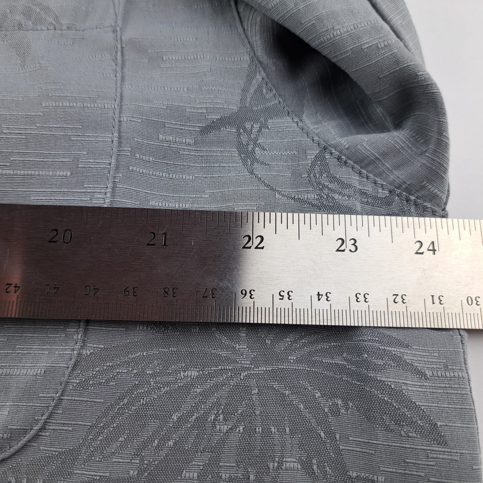 AFTCO Bluewater Hawaiian Shirt Mens Large Gray Button Up S/S Palm Trees Embossed