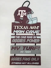 Large 21" Texas A&M ATM Man Cave Dangle Sign Fans Only  My Turf Foco