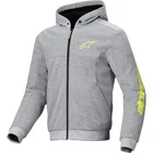 Alpinestars V2 Hoodie Grey Heather Fluo Yellow