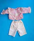 HTF Vtg Cabbage Patch Doll TLC Pink Jacket w/ruffles Pink Stripe Pants OK Tag
