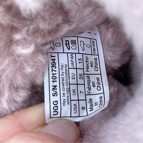 UGG kurze hellrosa Schleifenstiefel Mädchen Größe 8 - Bild 3 von 6