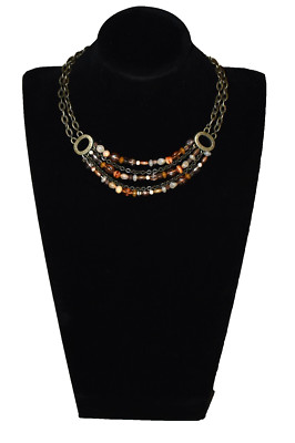 Vintage NAPIER Layered Double Chain Necklace 16''-18'' B1