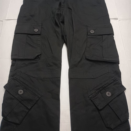 Pantalones cargo Matchstick para hombre 33x32 negros cargo táctico utilitario gótico grunge - Imagen 2 de 10