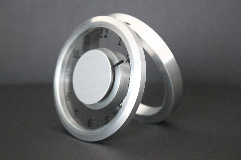 Classical Wooden Desk Table Clock Temperature Humidity Business Quartz - Image 4 of 4