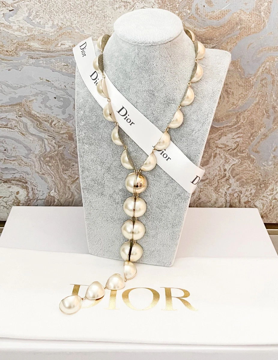 Christian dior gold clearance necklace