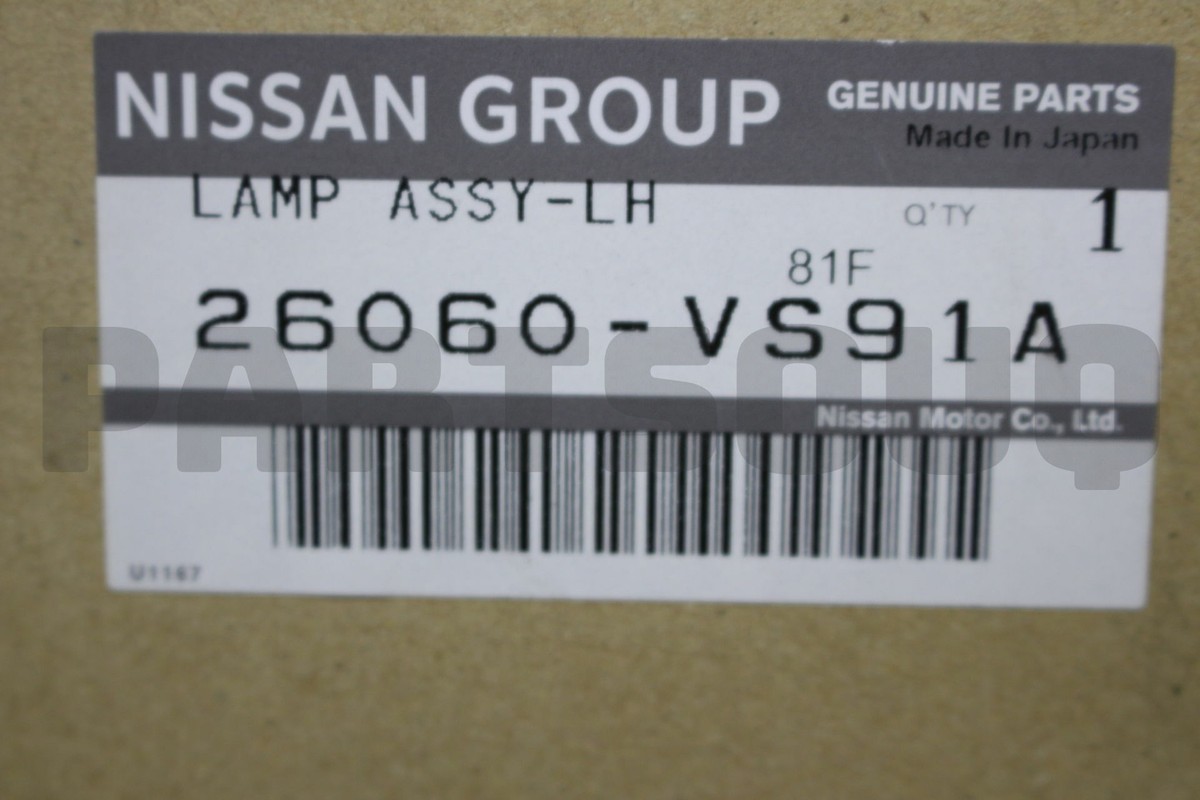 ラパ産ポイント-174-1 26060VS91A Genuine Nissan LAMP ASSY-LH 26060-VS91A | eBay 置物
