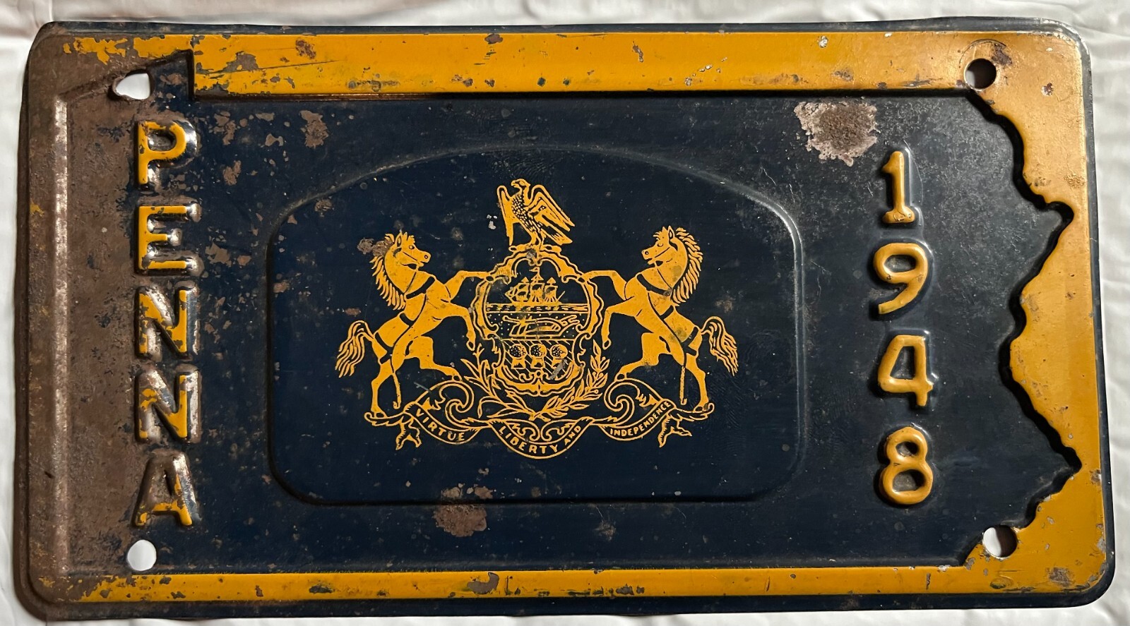 1948 Pennsylvania GOVERNOR License Plate Political All Original RARE