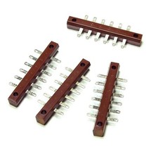 12pcs 6-pin Terminal Strip Tag Turret Point to Point Bakelite T19 USSR NOS