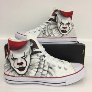 Converse All Star It il Film Horror Pagliaccio Scarpe Disegnate Handmade  Paint U | eBay