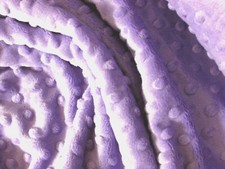 LAVENDER LT PURPLE MINKY CUDDLE DIMPLE DOT SEW QUILT CRAFT FABRIC BTY PRECUTS