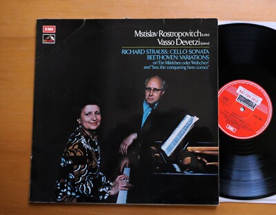 ASD 3066 Rostropovich Vasso Devetzi Strauss Beethoven Cello EMI Factory Sample