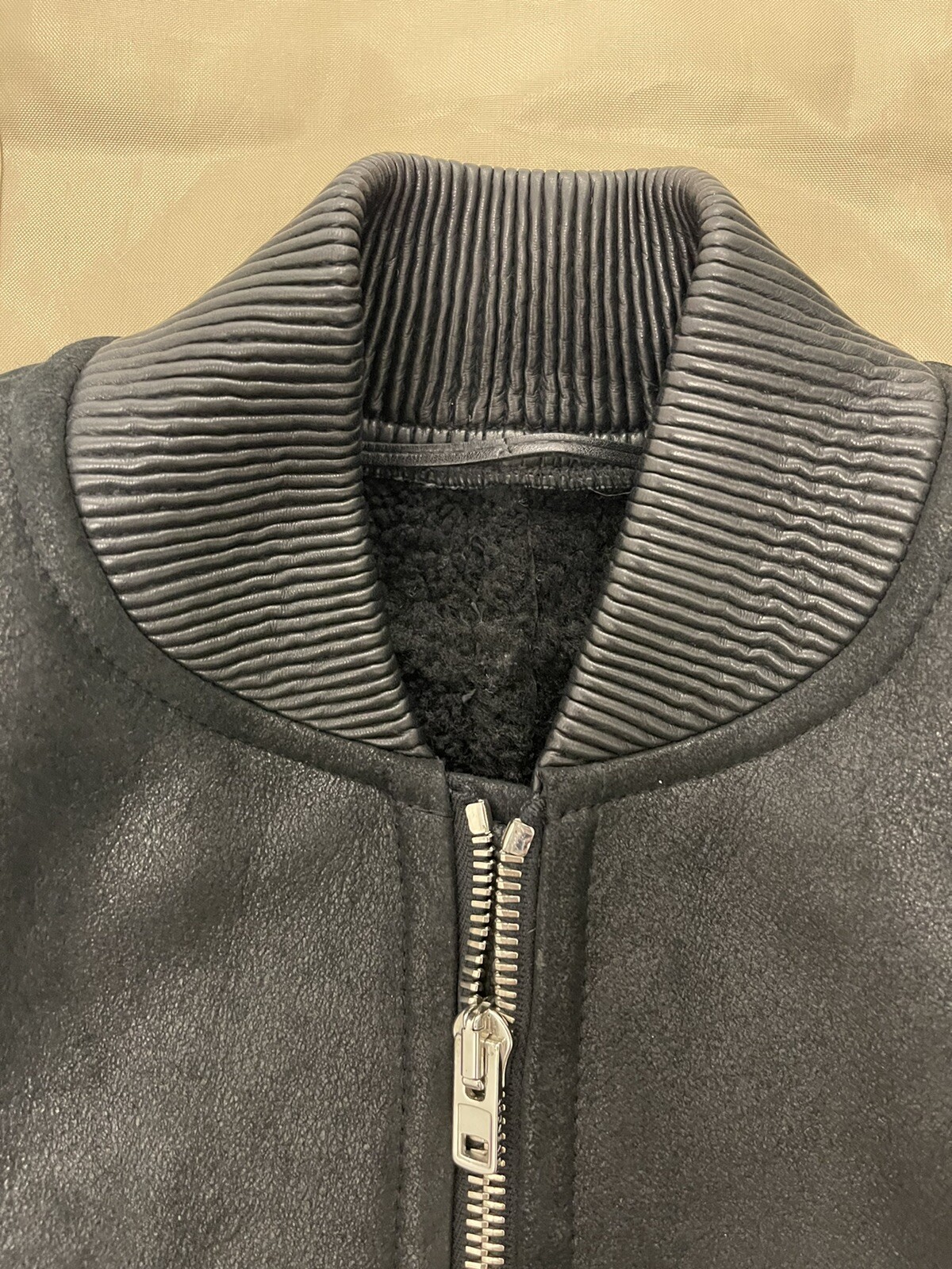 Givenchy Jacket  shearling leather black bomber j… - image 4