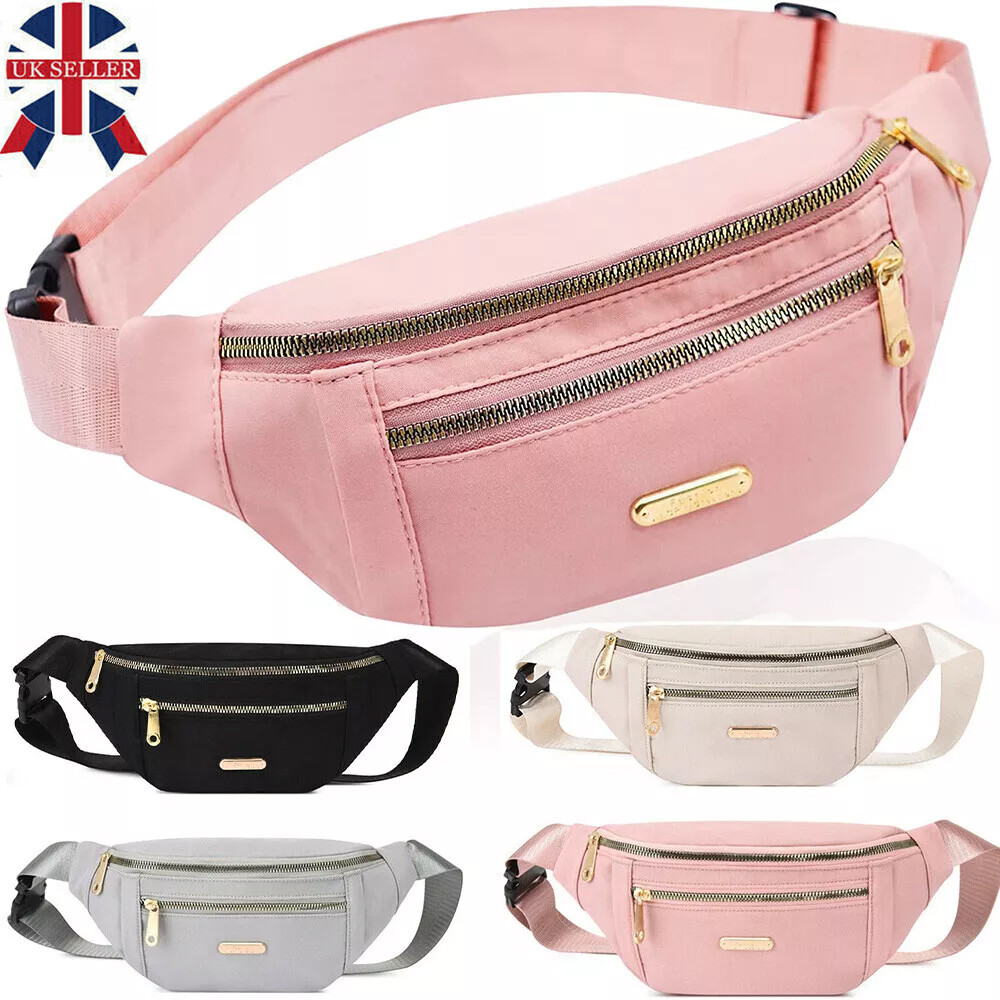 Ladies Womens Bum Bag Waist Fanny Pack Holiday Travel Wallet Bumbags Money  Belt