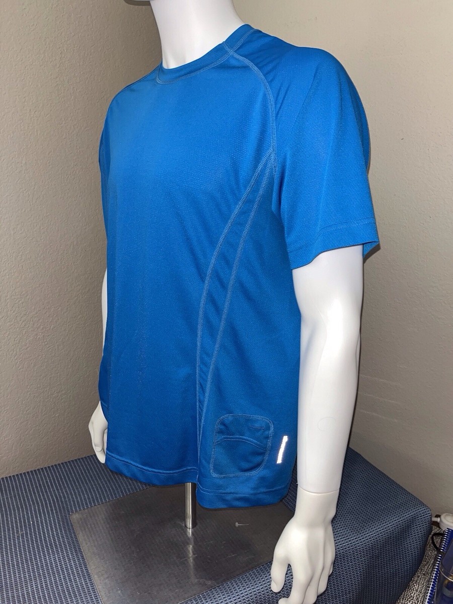 Lululemon Wet Dry Warm Silverescent Athletic Blue T Shirt Men's