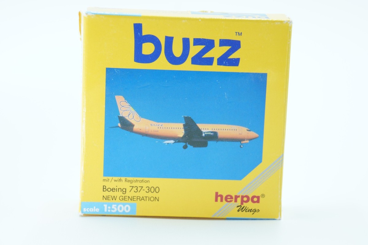 Buzz Boeing 737-300 Herpa Wings 513043 (Scale 1:500) Reg G-BZZB