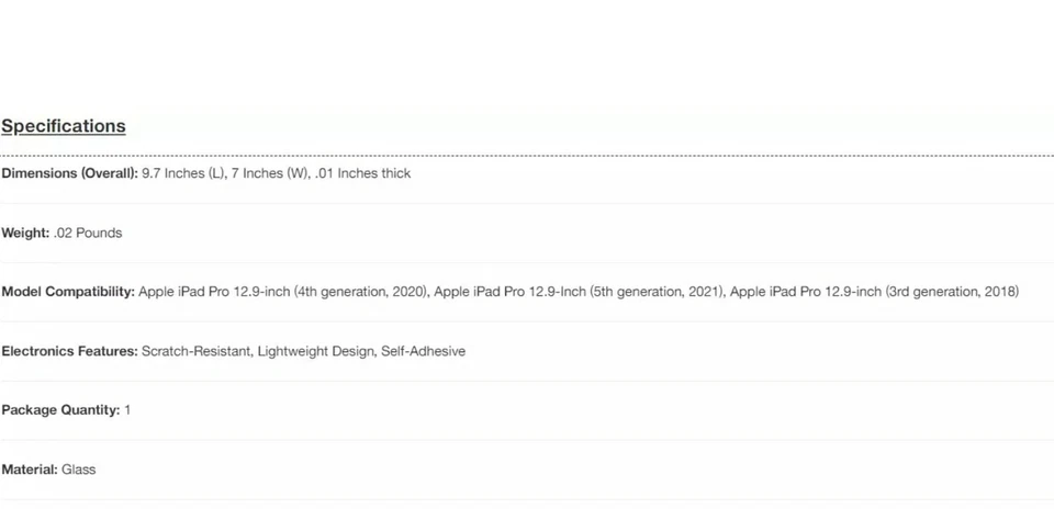 (2 适用于 1)ZAGG InvsiShield 玻璃 Elite VisionGuard Apple iPadPro 12.9(3-6 代) — 第 4/4 张图片