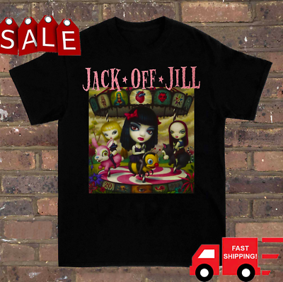 New Clear Hearts Grey Flowers Jack Off Jill Shirt Black Unisex S