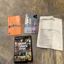 Grand Theft Auto San Andreas PS2 PlayStation 2 + Map - Complete CIB