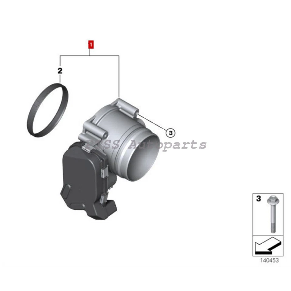 OEM 13547556118 Throttle Body for BMW 128I 328I 528I X3 X5 Z4 328XI 528XI - Изображение 2 из 4