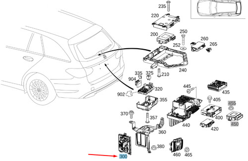 NEW MB C W205 REAR SIGNAL ACQUISITION SAM CONTROL UNIT A2059009945 ...