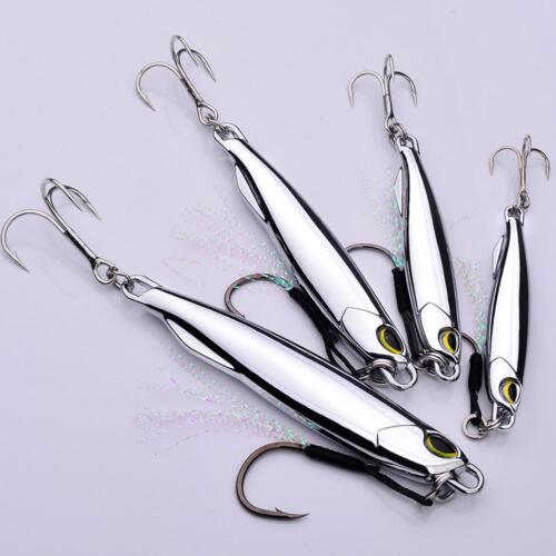 1pc Electroplated Metal Jigs Fishing Lures with Hooks 10g-40g C2R3 R7X7 M2M7 - Bild 11 von 21