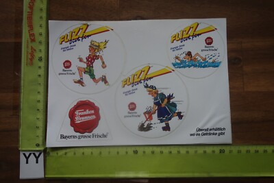 Alter Aufkleber Energy-Drink FLIZZ Franken Brunnen Sprüche s. Fotos (YYB)