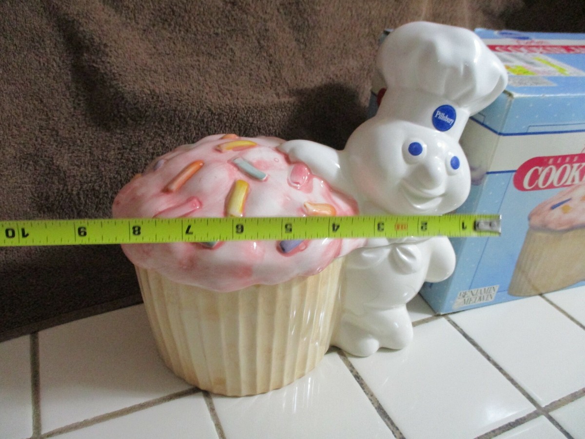 Vintage 1991 Pillsbury Dough Boy Funfetti Cupcake Cookie Jar