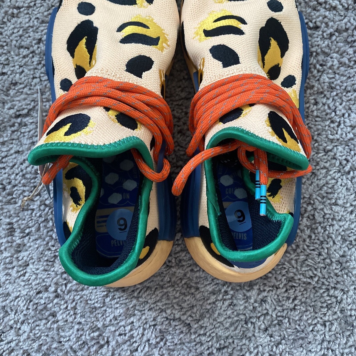 adidas Sz 10 PHARRELL WILLIAMS HU NMD ANIMAL PRINT HP3221 Adidas NMD Hu Pharrell Animal Print Pulse Amber Men main image 3