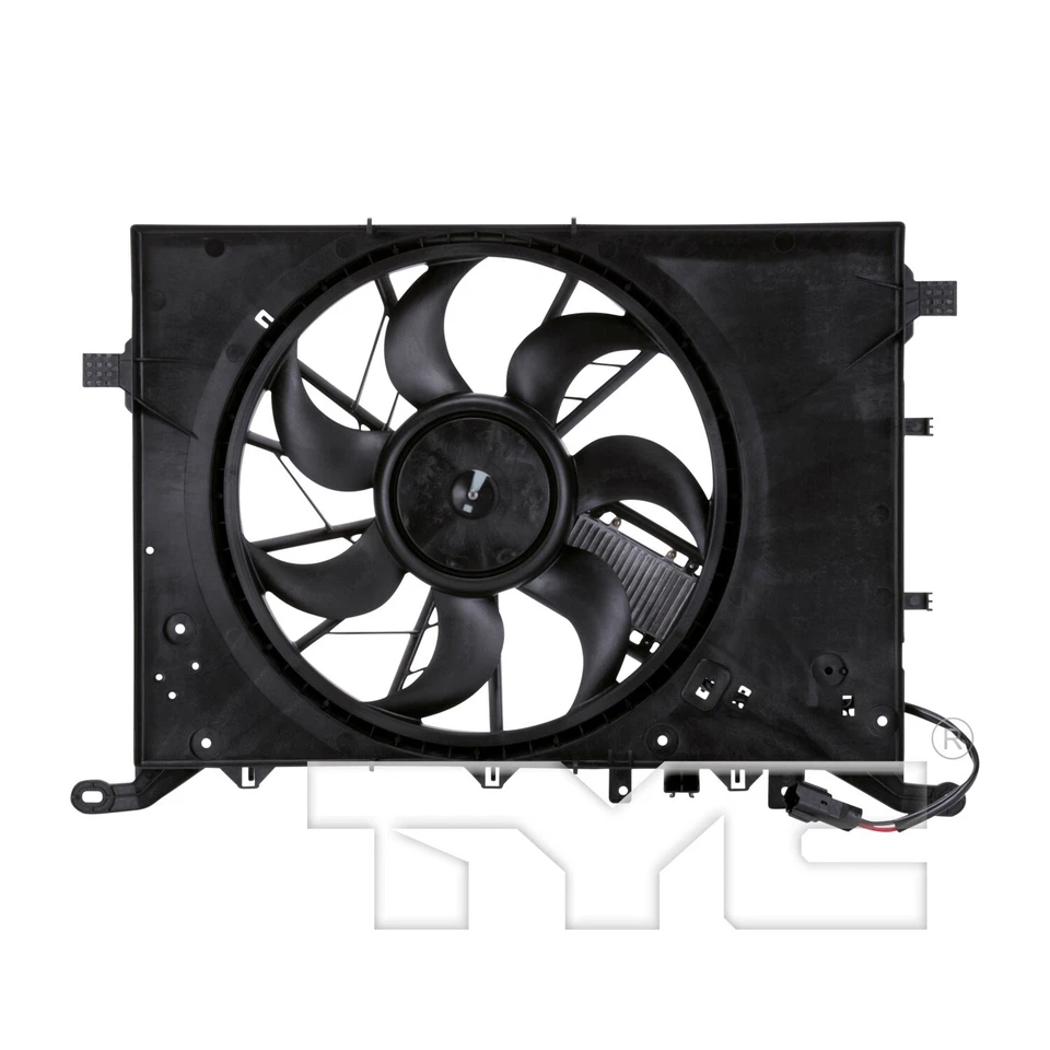 Dual Radiator and Condenser Fan Assembly TYC For 2000-2003 Volvo S80 2001 2002 Foto 2 de 4