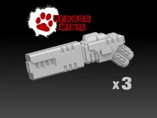 Single Barrel Beamer Bits (x3) - compatible w 40k Tau Crisis Suit Fusion Blaster