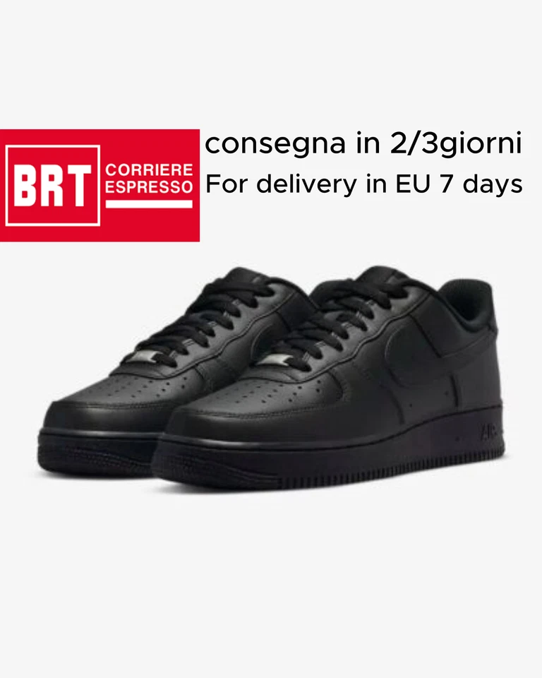 scarpe AF1 Nike Air Force 1 Nere o bianca nera original Taglia dal 36 al46 - Image 2 of 4