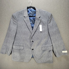 Oak Hill 2XL 50R 52R Grey Two Button Double Vented Sports Coat Blazer