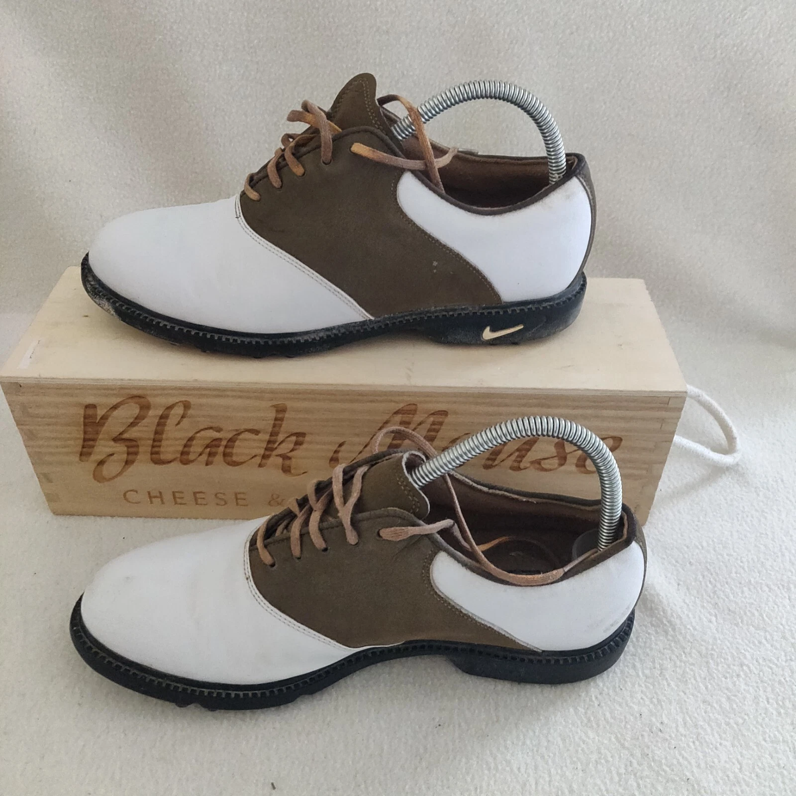 Scarpe donna NIKE AIR GOLF Bella Last 991202 bianche e marroni uk6. US8.5