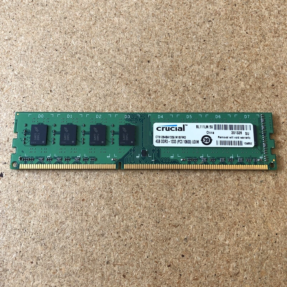 Crucial RAM 8GB 2X 4GB DDR3 1333 PC3 10600 PC Desktop Memory HP Dell Lenovo Asus - Image 3 of 3