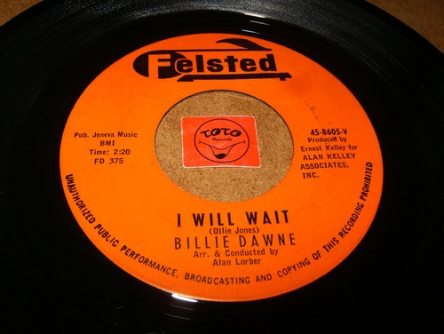 BILLIE DAWNE - BEGINNER'S LUCK - I WILL WAIT / LISTEN - TEEN GIRL POPCORN - Bild 2 von 2