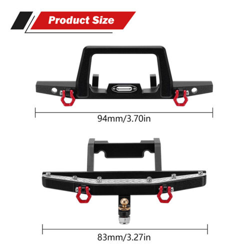 INJORA CNC Front/ Rear Bumper for 1/18 RC Car Traxxas TRX4M Defender Upgrades - Picture 2 of 22