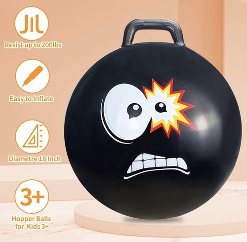 2 Pack Jumping Hopper Bouncy Ball 18in Inflatable Bouncing Balls for Kids Tod... - Picture 2 of 4
