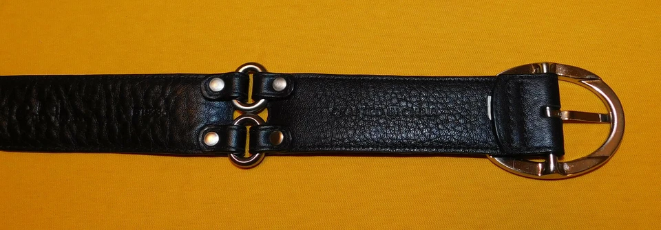 CINTURÓN MUJER COLE HAAN CUERO GENUINO NEGRO VINCULADO TALLA M - 34/85cm.. Foto 3 de 4