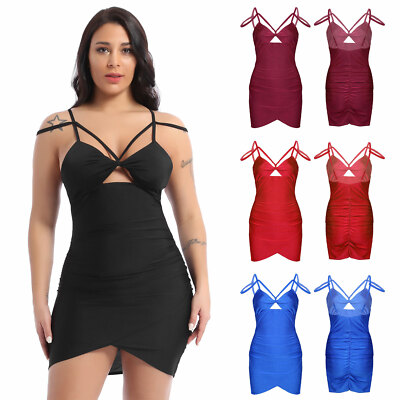 sachin and babi light blue dress SHEIN BAE Plunging Neck Backless Ruched Bodycon Dress